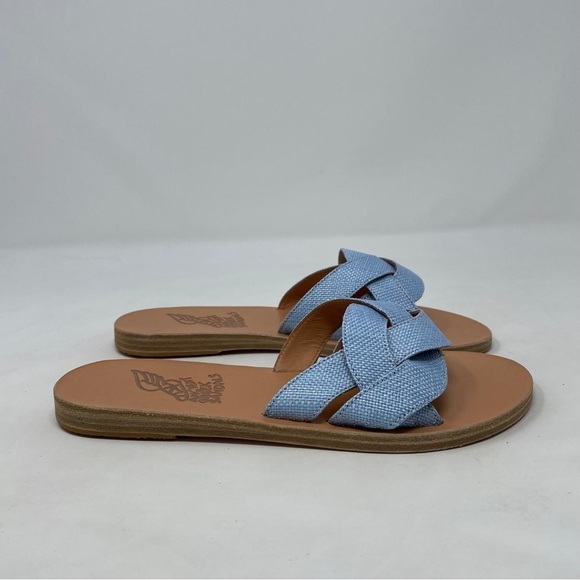 Ancient Greek Sandals Arachne Braided Raffia Slide Sandals NWT - Picture 7 of 12